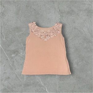 Pink Women’s Flower Short Sleeve Tank Top